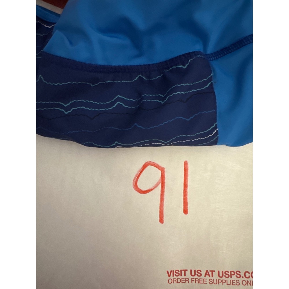 Nike Dri-FIT Blue Wave Print Running Shorts Womens XS Performance Athletic - Picture 9 of 9